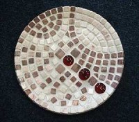 Mosaik-Set Glasschale mit echtem Marmor
