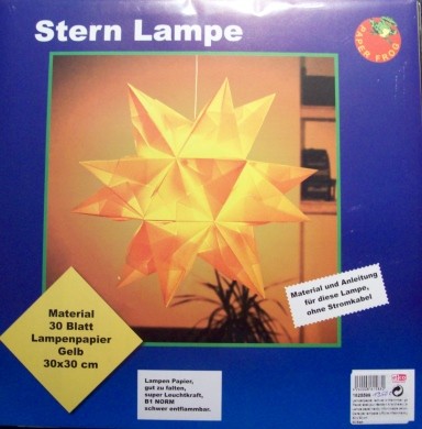 Lampenpapier Stern-Lampe 45cm - rot