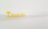 10er Glastrinkhalme BEACHBAR - gerade - 10x200mm inkl. Reinigungsbürsten