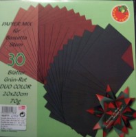 Papiermix für Bascetta Stern - Grün-Rot