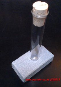 Reagenzglas mit Korken - 18 cm - ohne Rand